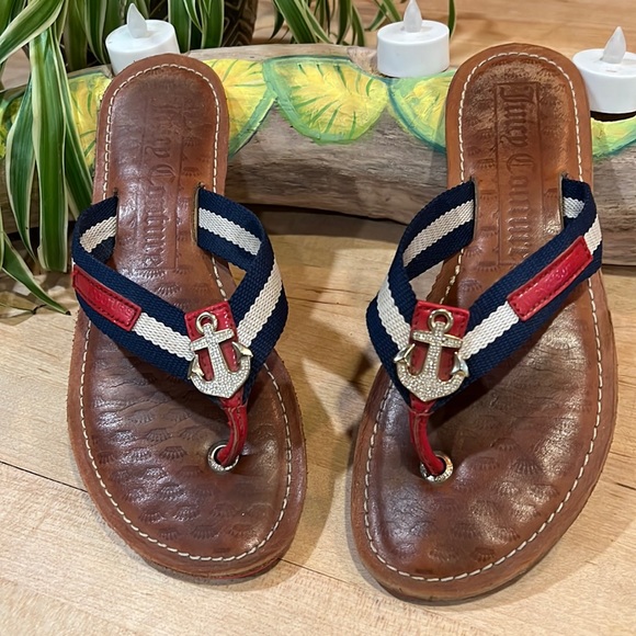 Juicy Couture Shoes - Vintage Juicy Couture crystal anchor sandals